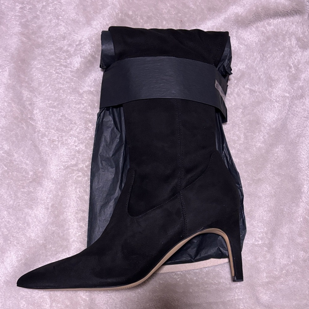 CALVIN KLEIN…Sz 8.5…Fitted Black Over the Knee Boots… NWT - Picture 6 of 12